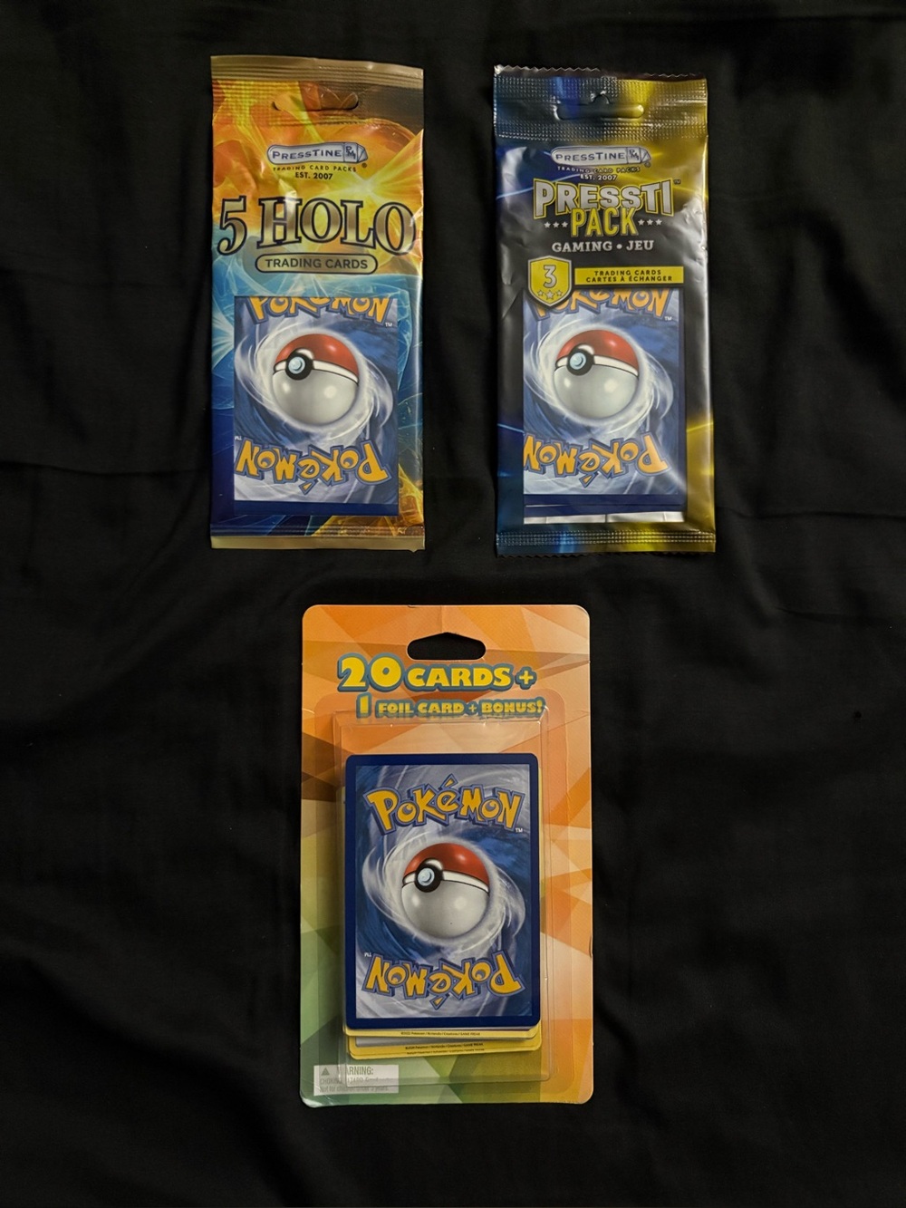 x3 Pokemon Card Packs